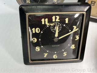 Five (5) Wind Up Alarm Clocks