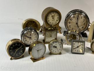 Group of Travel Alarm Clocks