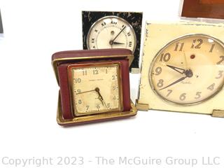 Seven (7) Mantel Desk Clocks Including Seth Thomas, General Electric and Westclox