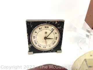 Seven (7) Mantel Desk Clocks Including Seth Thomas, General Electric and Westclox