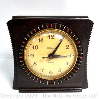 Three (3) Electric Mantel and Desk Clocks Including General Electric, Telechron and Sunbeam