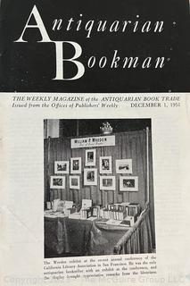 Five (5) Issues of "Antiquarian Bookman" Magazine 1951, 52 and 53