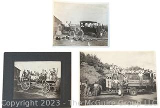 Three (3) Black & White Photographs. Scenes of Early 20th Century Rural American Life. 