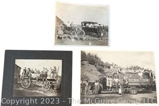 Three (3) Black & White Photographs. Scenes of Early 20th Century Rural American Life. 