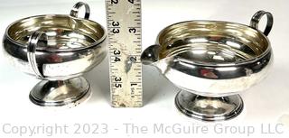 Set of Weighted Sterling Silver Creamer and Sugar. 210 grams