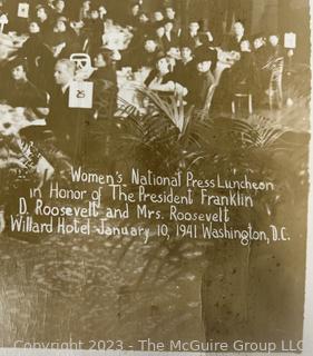 Unframed Long Photo of Women's National Press Luncheon in Honor of President Franklin D Roosevelt 1941. Measures 10 x 34"