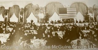 Unframed Long Photo of Women's National Press Luncheon in Honor of President Franklin D Roosevelt 1941. Measures 10 x 34"