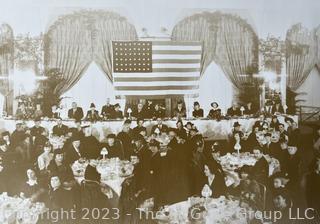 Unframed Long Photo of Women's National Press Luncheon in Honor of President Franklin D Roosevelt 1941. Measures 10 x 34"