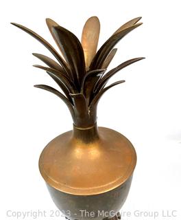 Brass Pineapple Form Urn. Measures 16.5" Tall