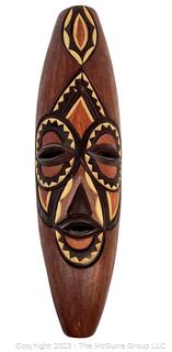 Carved Wooden Tribal Mask.  14" long
