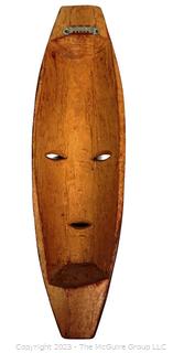 Carved Wooden Tribal Mask.  14" long
