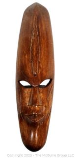 Carved Wooden Tribal Mask.  17" long
