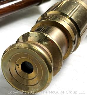 Maritime Nautical Brass Telescope with Tripod Wood Stand