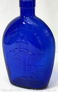 Commemorative Cobalt Blue Glass Bottle - Naval Chapel, Annapolis