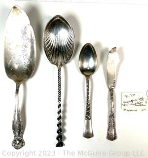 Four (4) Sterling Silver Serving Pieces.  234 grams