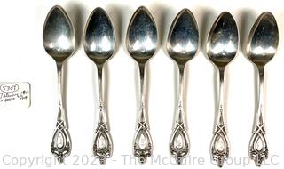 Six (6) Sterling Silver Teaspoons. 114 grams