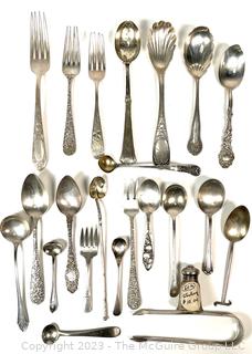 Group of Sterling Silver Flatware and Serving Utensils.  459 grams