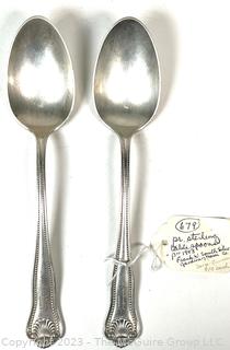 Two (2) Sterling Silver Table Spoons, Frank W. Smith, MA.  146 grams