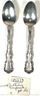 Two (2) Sterling Silver Spoons.  40 grams