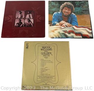 Three (3) Vinyl Record Albums Including Mac Davis, Roger Williams and Redbone