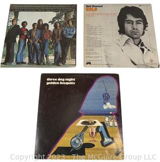 Three (3) Vinyl Record Albums Including Neil Diamond, Three Dog Night and Elton John