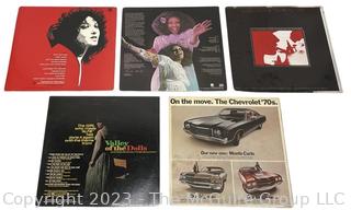 Five (5) Vinyl Record Albums Including Melissa Manchester, Natalie Cole, Barbra Streisand, Dionne Warwick and Compilation of songs by Dionne Warwick / Glen Campbell / Burt Bacharach