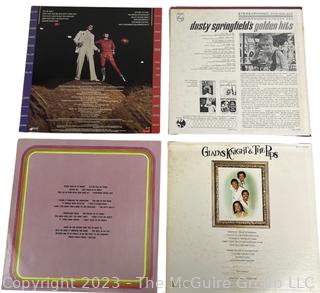 Four (4) Vinyl Record Albums Including (2) Gladys Knight And The Pips albums, Dusty Springfield's Golden Hits and Donny & Marie