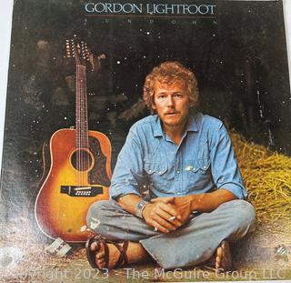 Three (3) Vinyl Record Albums Including Gordon Lightfoot, America's Greatest Hits: History and Blood, Sweat & Tears