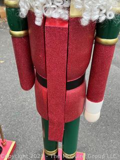 Two (2) Large Floor Standing Christmas Nutcrackers Decoration. Measures 60" Tall