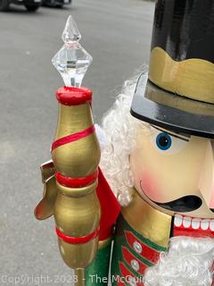 Two (2) Large Floor Standing Christmas Nutcrackers Decoration. Measures 60" Tall