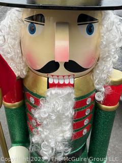 Two (2) Large Floor Standing Christmas Nutcrackers Decoration. Measures 60" Tall