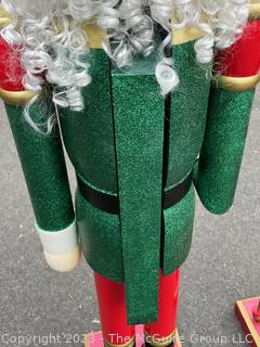 Two (2) Large Floor Standing Christmas Nutcrackers Decoration. Measures 60" Tall