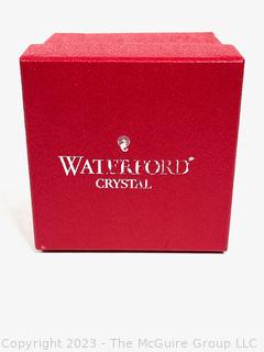 Blue Cut to Clear Waterford Crystal Christmas Ornament in Box