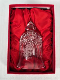 Waterford Christmas "Joy to the World" Cut Crystal Bell 2003 in Box