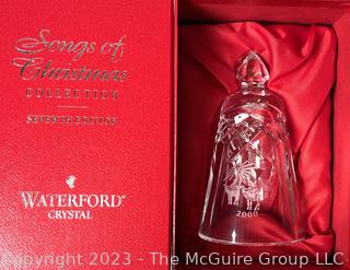 Waterford Christmas Cut Crystal Bell 2000 in Box