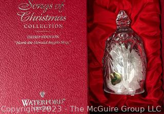 Waterford Christmas "Hark the Herald Angels Sing" Cut Crystal Bell 1996 in Box