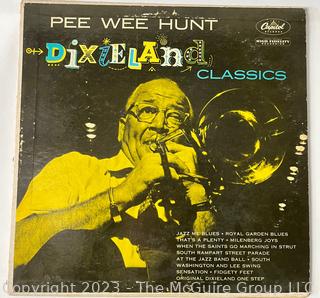 Three (3) Vinyl Record Albums Including Pee Wee Hunt, Bobby Hackett And His Jazz Band and Dinah Washington