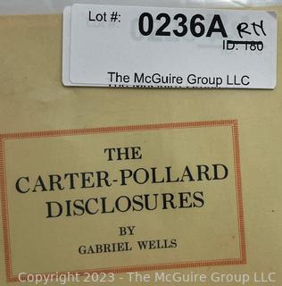 The Carter-Pollard Disclosures By Gabriel Wells · 1934. A response to Carter and Pollard's work, 'An Enquiry into the Nature of Certain Nineteenth Century Pamphlets'. Wells was the only person, to, in print, defend Thomas J Wise from the forgery scandal exposed in the aforementioned work by Carter and Pollard. 