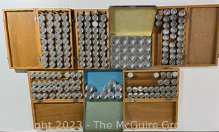 NIB (New in Boxes) Group of Small Round Metal Storage Containers or Tins