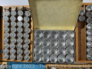 NIB (New in Boxes) Group of Small Round Metal Storage Containers or Tins