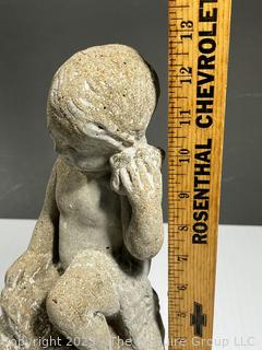 Concrete Garden Angel Statue.  13" tall
