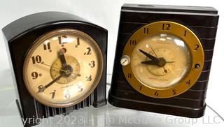 Nine (9) Vintage Alarm, Wall and Desk Clocks