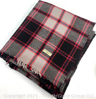 Vintage 100% Wool R.H Macy & Co Made In English Plaid Throw