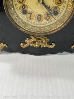 New Haven Clock Co. Iron Case Mantle Clock circa 1880