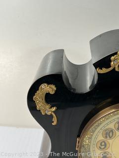 New Haven Clock Co. Iron Case Mantle Clock circa 1880