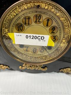 New Haven Clock Co. Iron Case Mantle Clock circa 1880