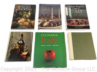 Six (6) Books on Italian Cooking