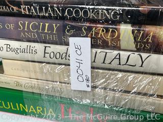 Six (6) Books on Italian Cooking