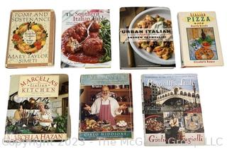 Seven (7) Books on Italian Cooking