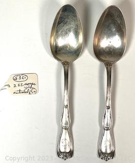 Two (2) Gorham Soup Spoons.  72 grams